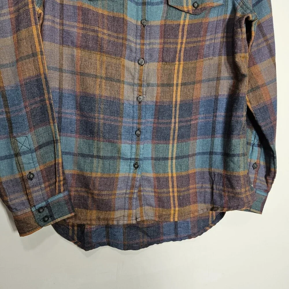 Toad&Co Reform Flannel Plaid Shirt Women’s Medium Organic Outdoor Casual - Picture 3 of 9